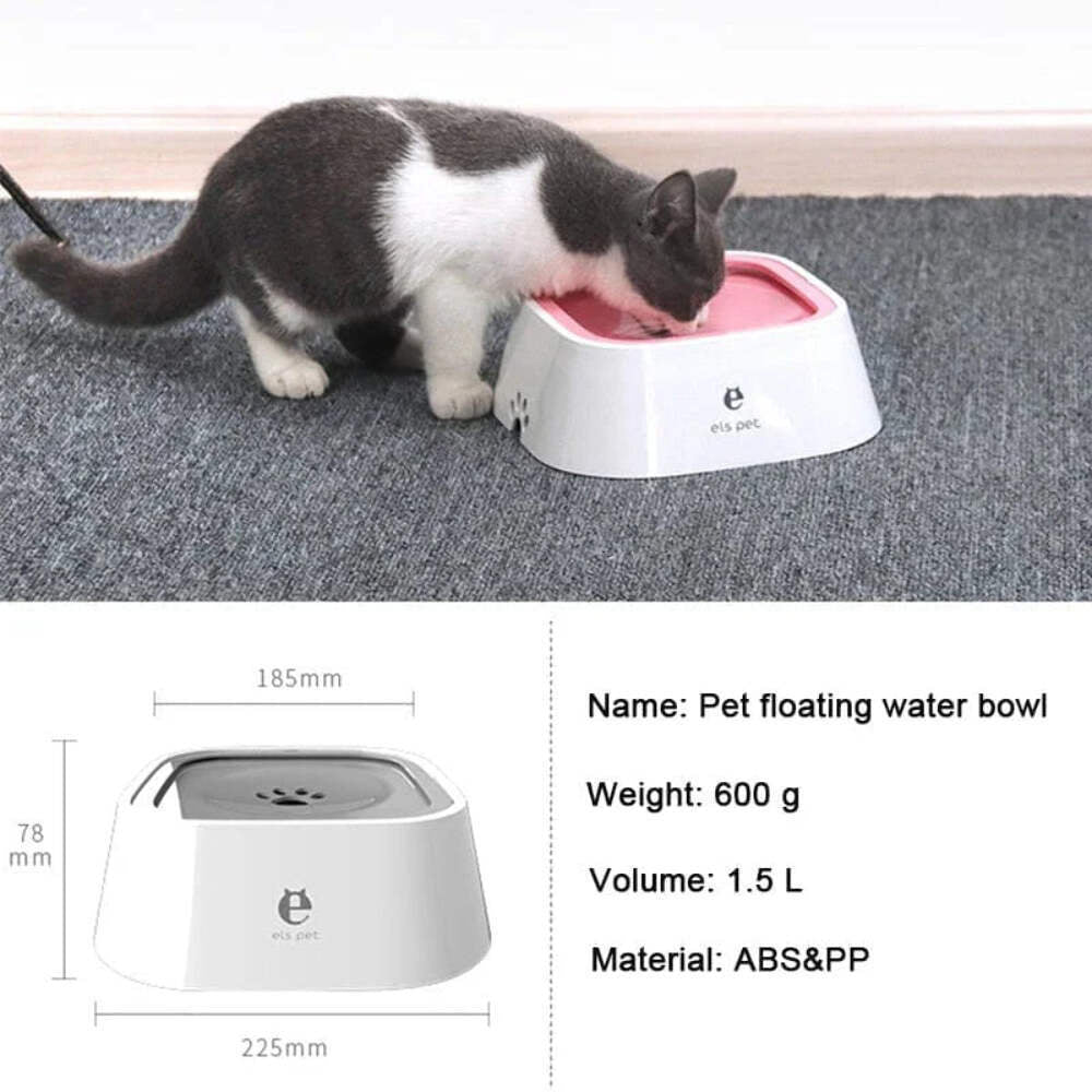 Dog Drinking Water Bowl with Floating Design - Non-Wetting, Non-Skid, Large Capa